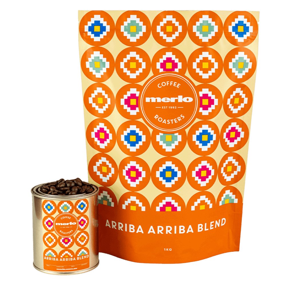 merlo coffee arriba arriba bag and tin