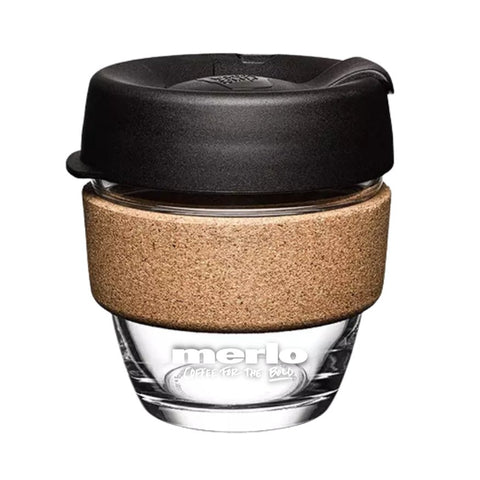 Glass KeepCup with Cork Band (Black)