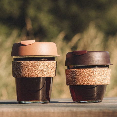 Glass KeepCup with Cork Band (Black)