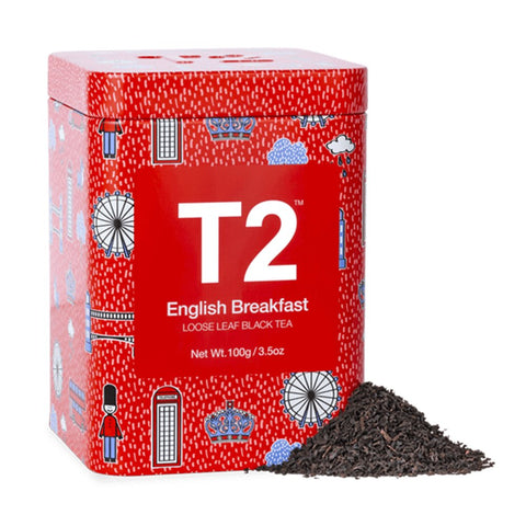 T2 Merlo English Breakfast Tea tea tin loose leaf black tea