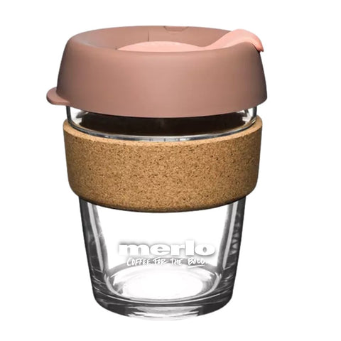 Glass KeepCup with Cork Band (Toffee)