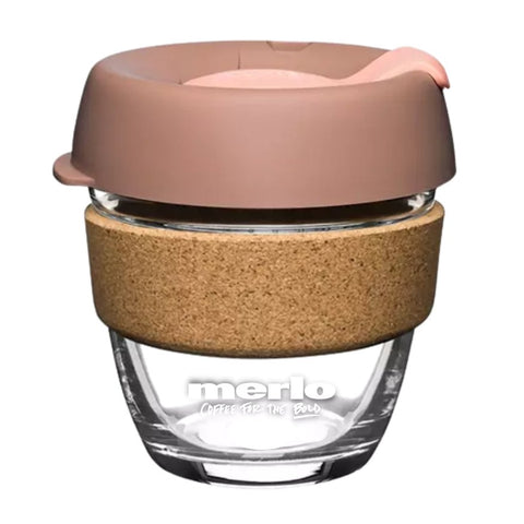 Glass KeepCup with Cork Band (Toffee)