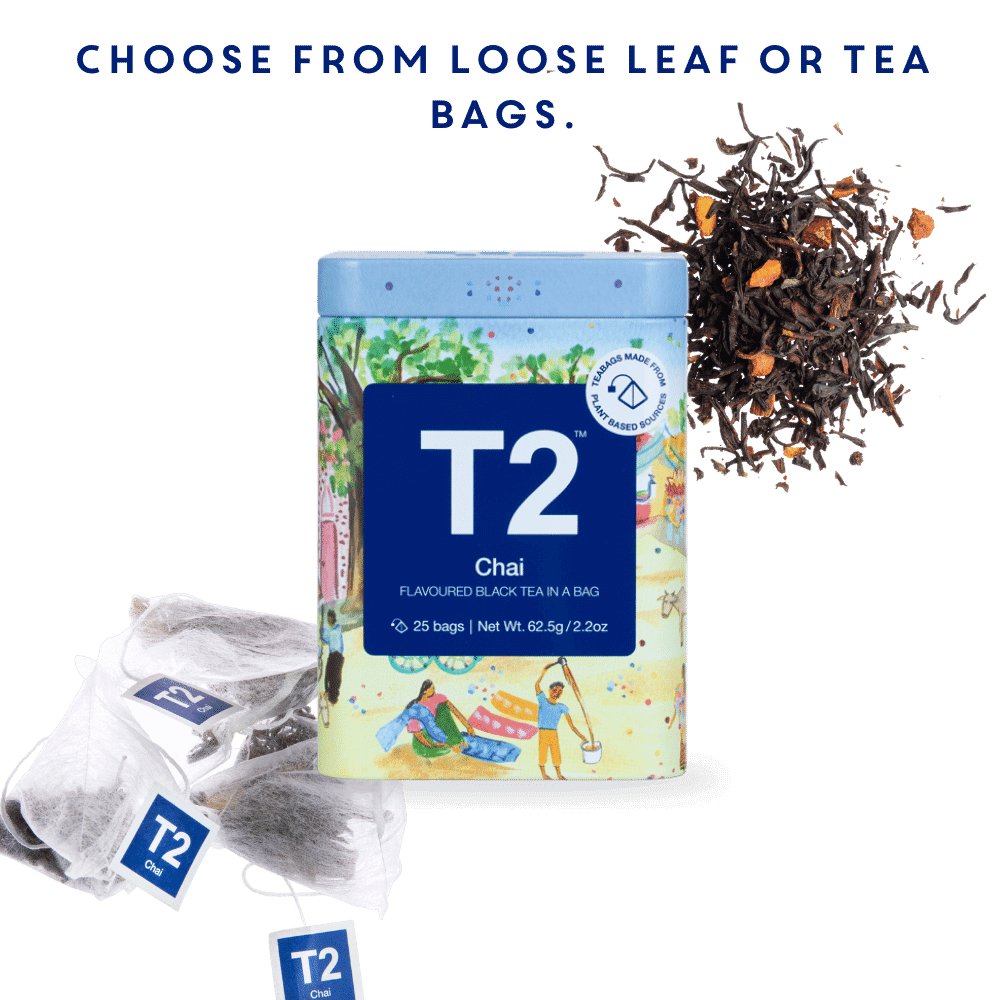 Merlo Coffee Chai Tea T2 choose from loose leaf or tea bags 